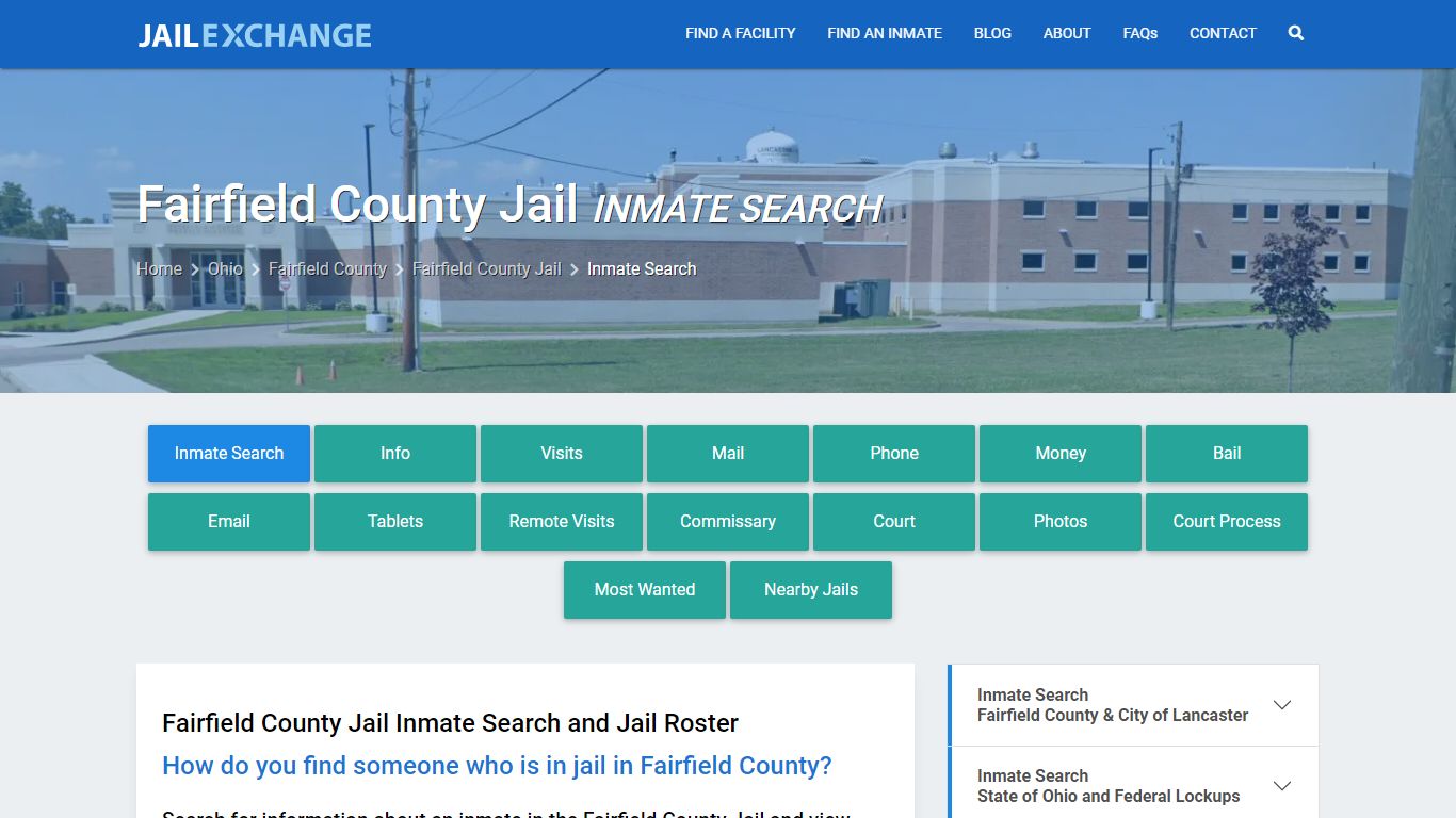 Fairfield County Jail Inmate Search - Jail Exchange