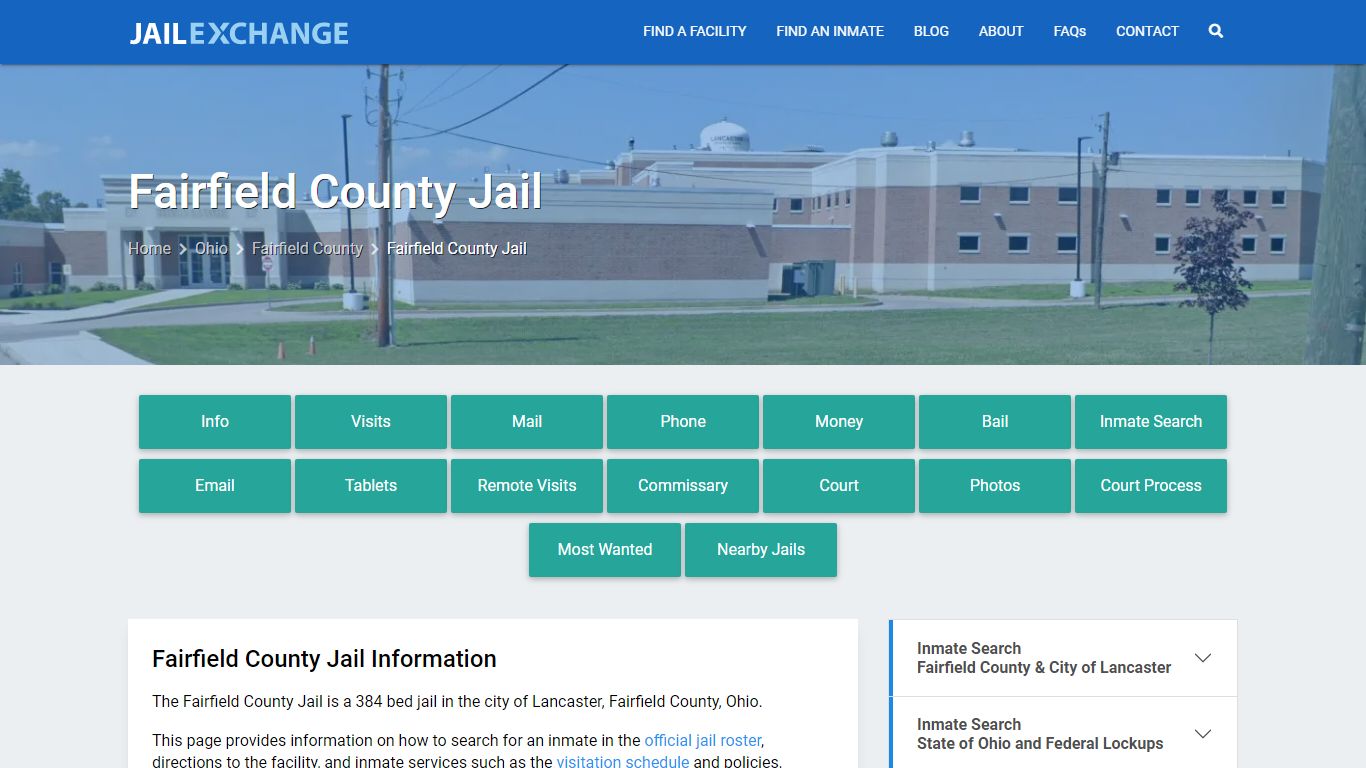 Fairfield County Jail, OH Inmate Search, Information
